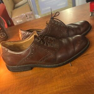 Johnston & Murphy System waterproof sheepskin dual width mens shoe size 10 M